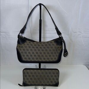 Dooney & Bourke Crescent Hobo DB Monogram Bag and Wallet Set